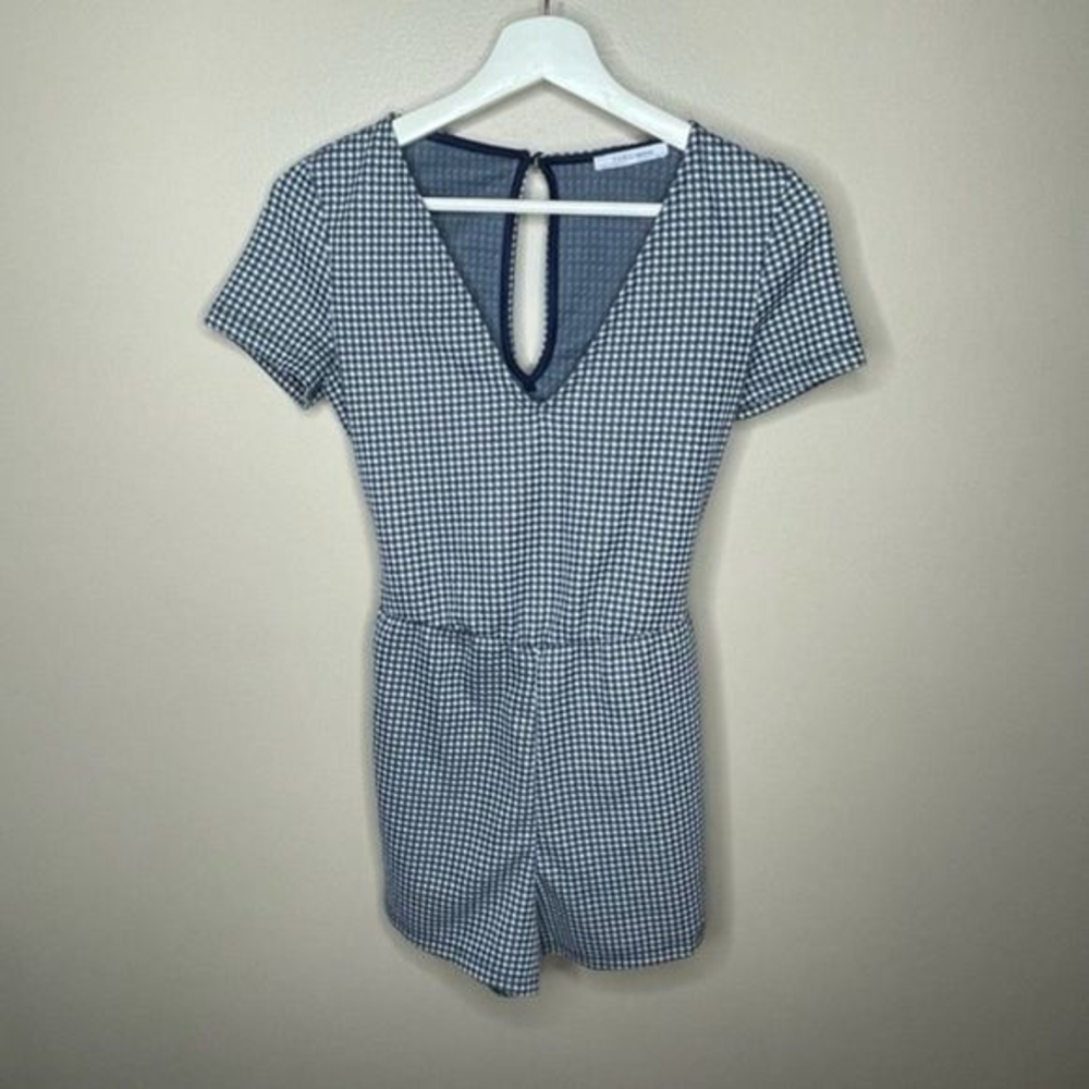 Zara‎ Gingham Shorts Romper